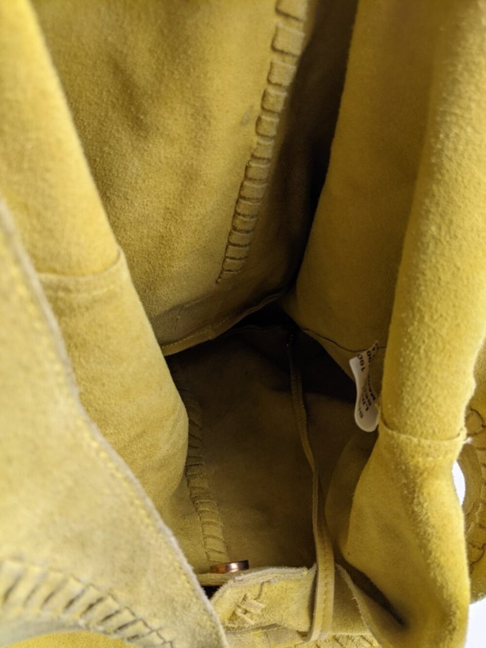Haute Hippie 100% Leather Festival Suede Hobo Mustard Purse Bag Plus Wallet - Picture 12 of 16